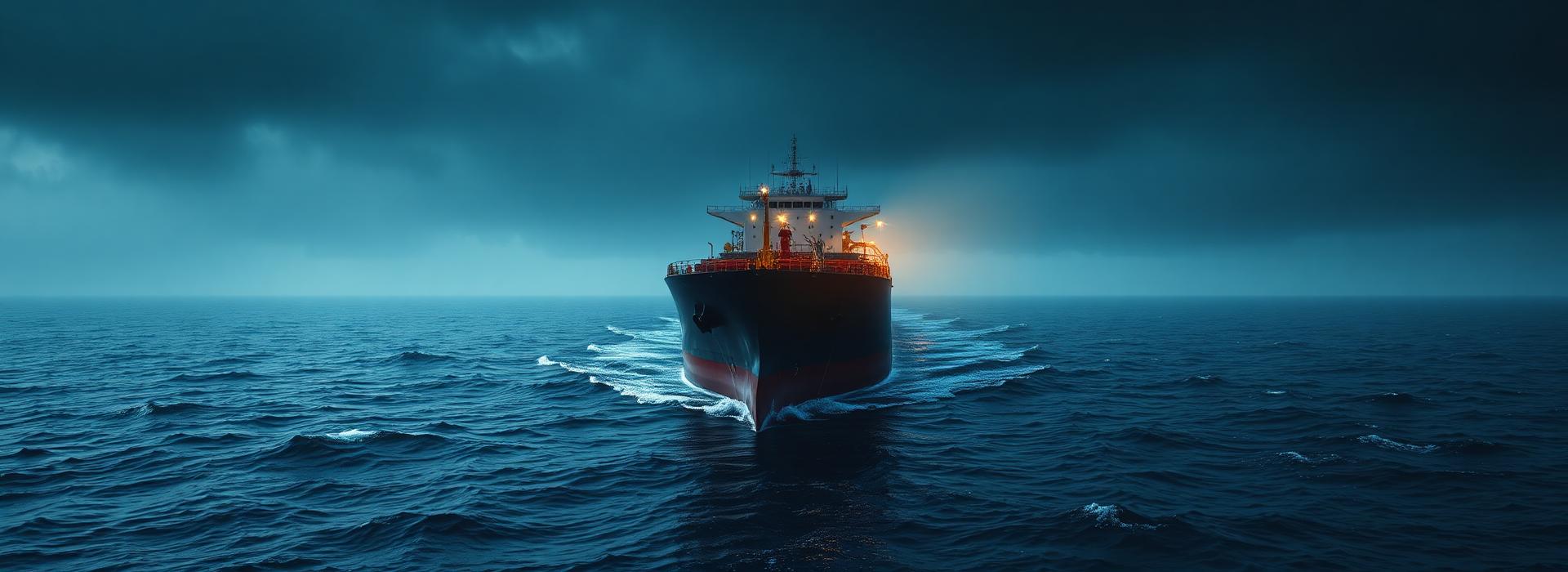Tanker at sea
